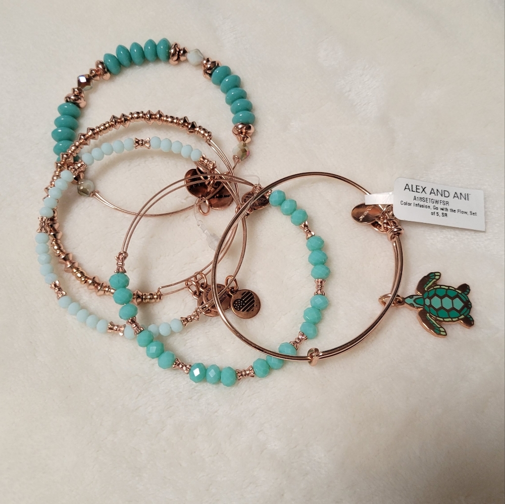 Alex and Ani Go with the Flow Bangle Set